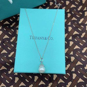 Tiffany Pearl Pendant Sterling Silver Necklace